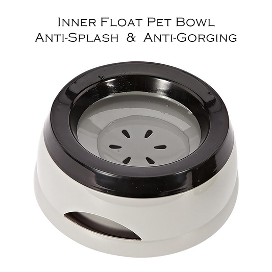 Inner Float Water Bowl for Anti-Splash and Anti-Gorging