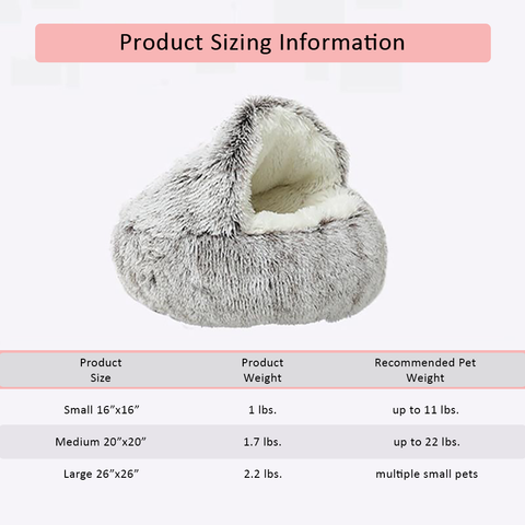 Snuggle Cubby - Hooded Pet Bed