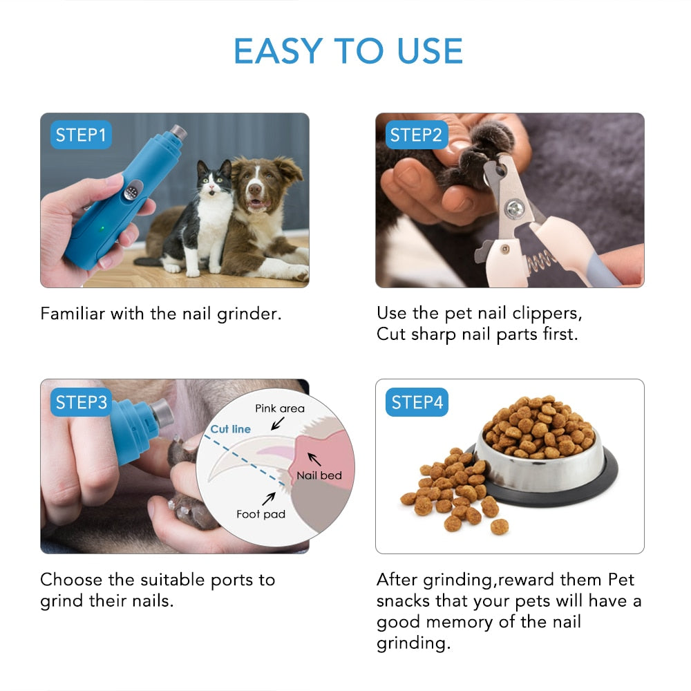 Speedy and Safe Pet Nail Grinder Grooming Kit